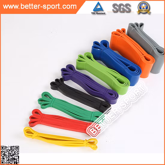 Factory Price Fitness Exercise Workout Yoga Bands Elastic Resistance Bands Long Hip Bands Custom Resistance Band Gym Equipment