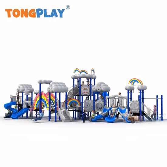 Outdoor Plastic Children Game Slide Playground Amusement Park Equipment for Kids
