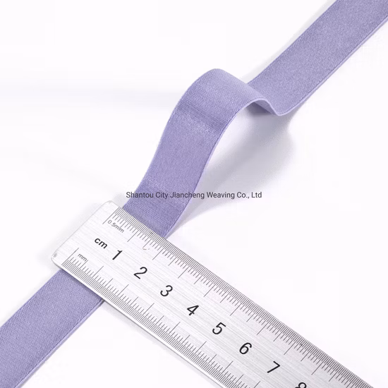 Großhandel 10mm 20mm 25mm kundenspezifisches glänzendes Satin-rutschfestes Plüsch-BH-Gummiband für Unterwäsche