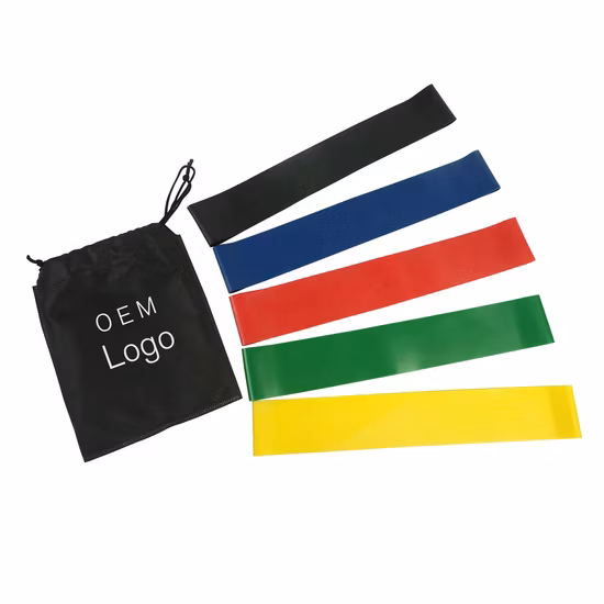 Individuell bedruckte Mini-Widerstandsbänder für das Fitnessstudio mit FDA-/CE-Zulassung