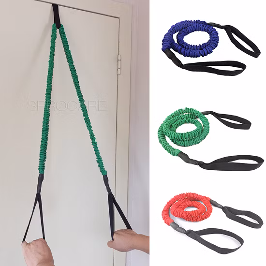 Großhandel mit individuellem Logo-Übungswiderstandsband mit Griffen, OEM-Gummibänder