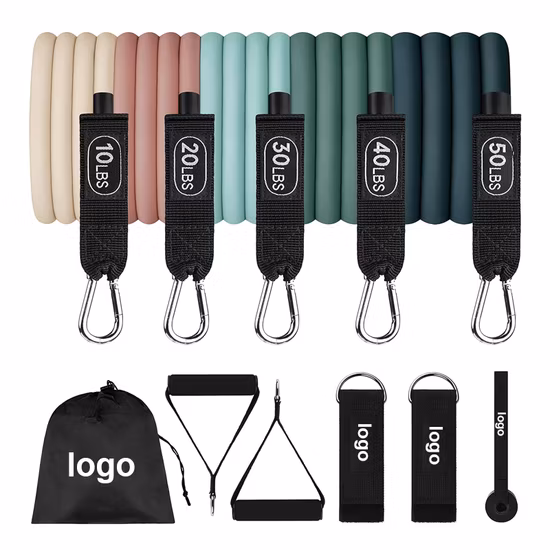 Fitness-Workout-Yoga-Band, 11-teilig, elastisches Widerstandsband, langes Stoff-Latex-Gesäßband, individuell eingestelltes Widerstandsband
