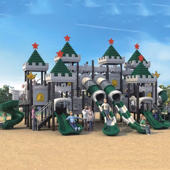 Maßgeschneiderte Outdoor-Spielgeräte, Kinder-Freizeitpark, große Kunststoffrutsche