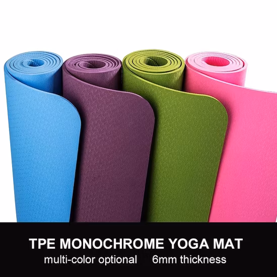 Die Dongguan-Fabrik bietet hochdichte 6-mm-Anti-Rutsch-TPE-Yoga-Fitnessmatten, individuelle Logo-Trainingshandtuchmatten für zu Hause, Yoga-Ausrüstung für Großhändler und Händler
